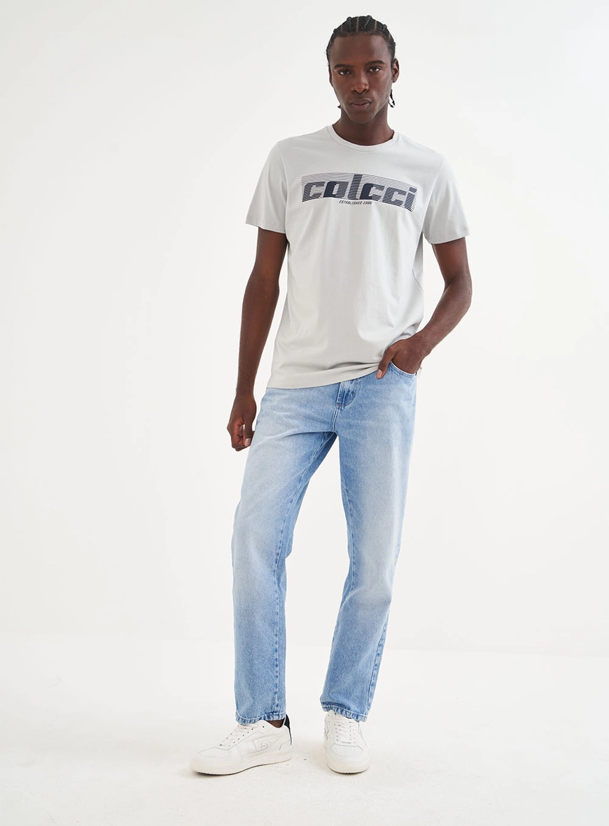 Camiseta Manga Curta Com Estampa Em Logo