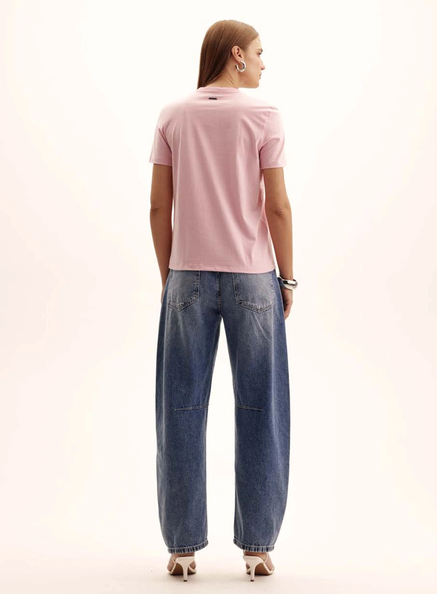 Camiseta Feminina Comfort Gola Redonda Rosa 5