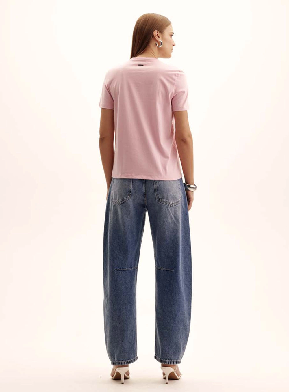 Camiseta Feminina Comfort Gola Redonda Rosa 5