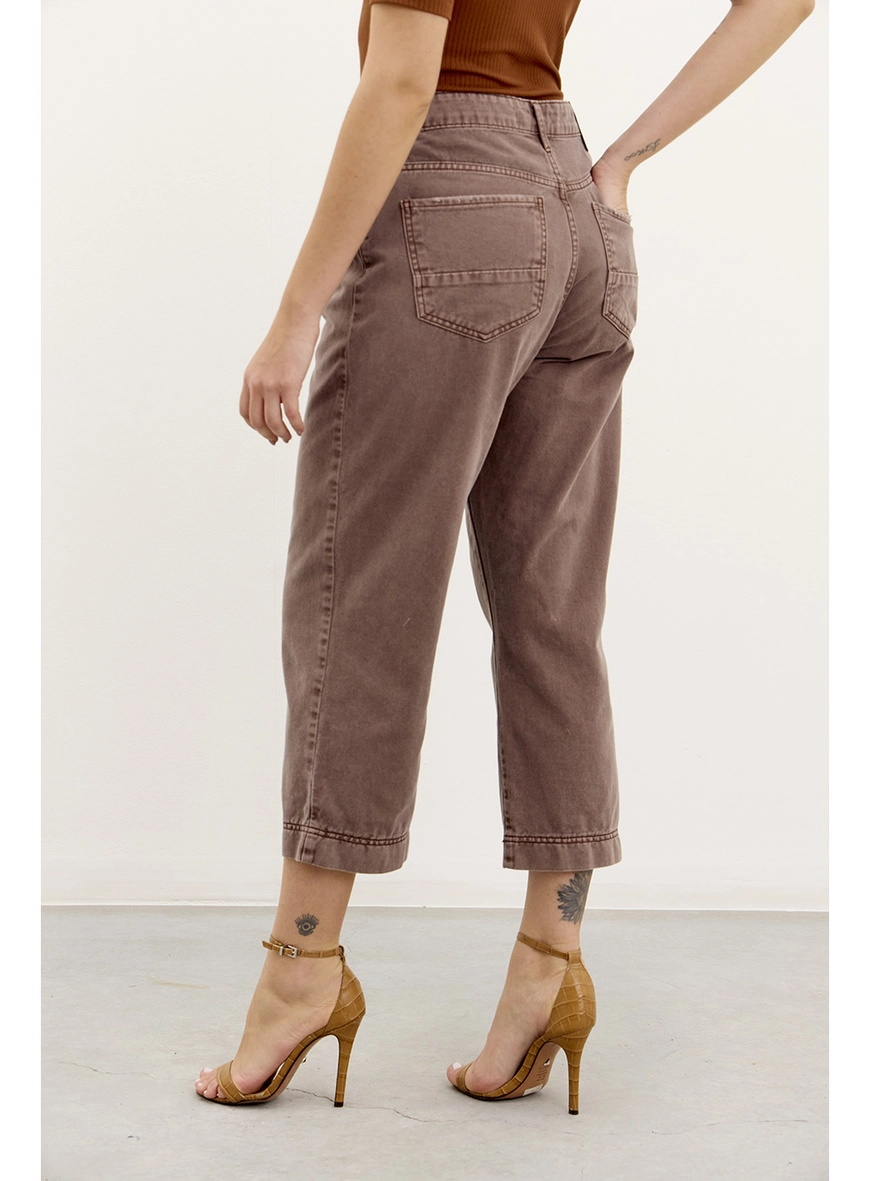 Calça Feminina Sarja - Carol Marrom 2