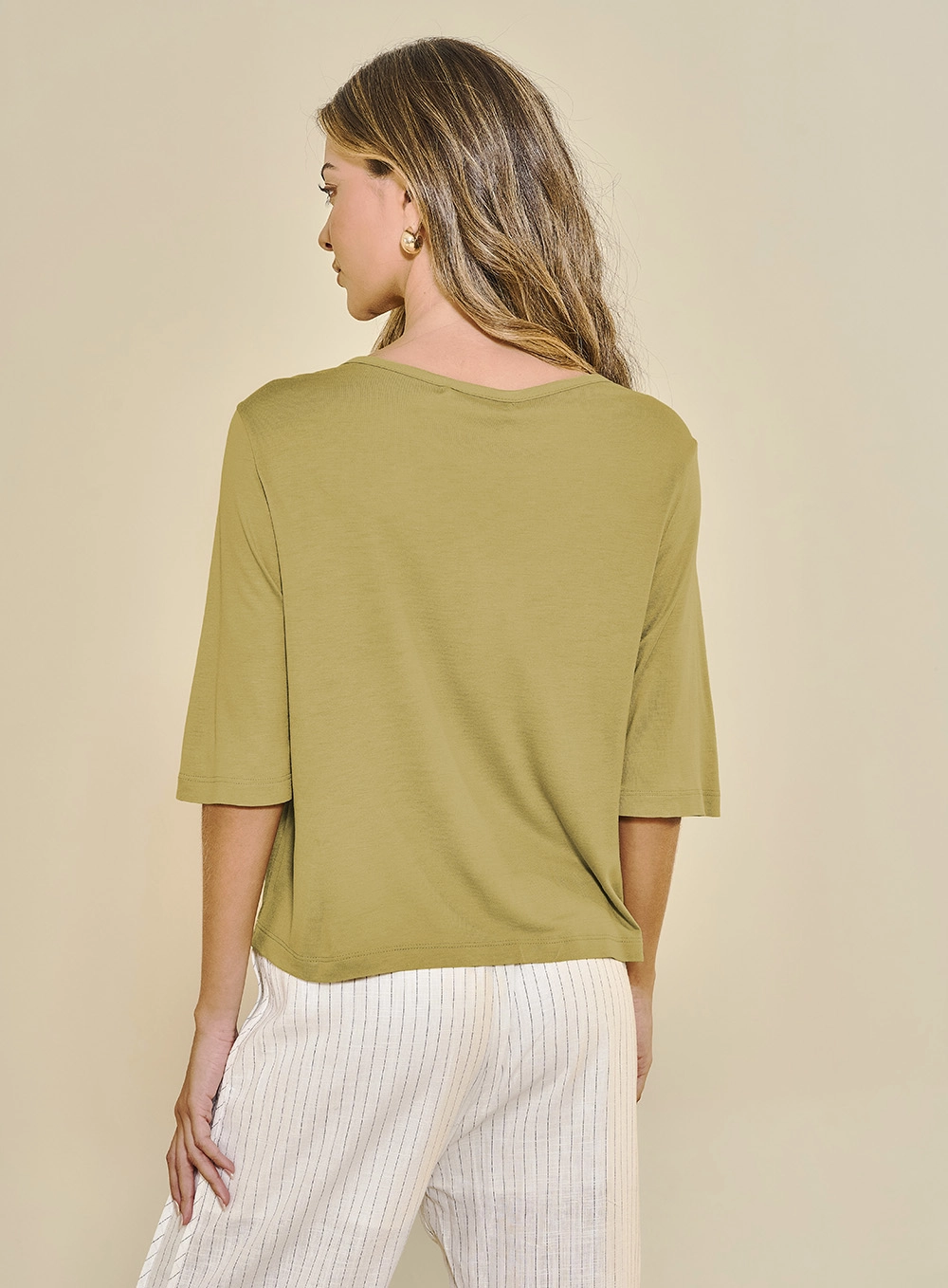 Blusa Feminina Basic Comfort Verde 2
