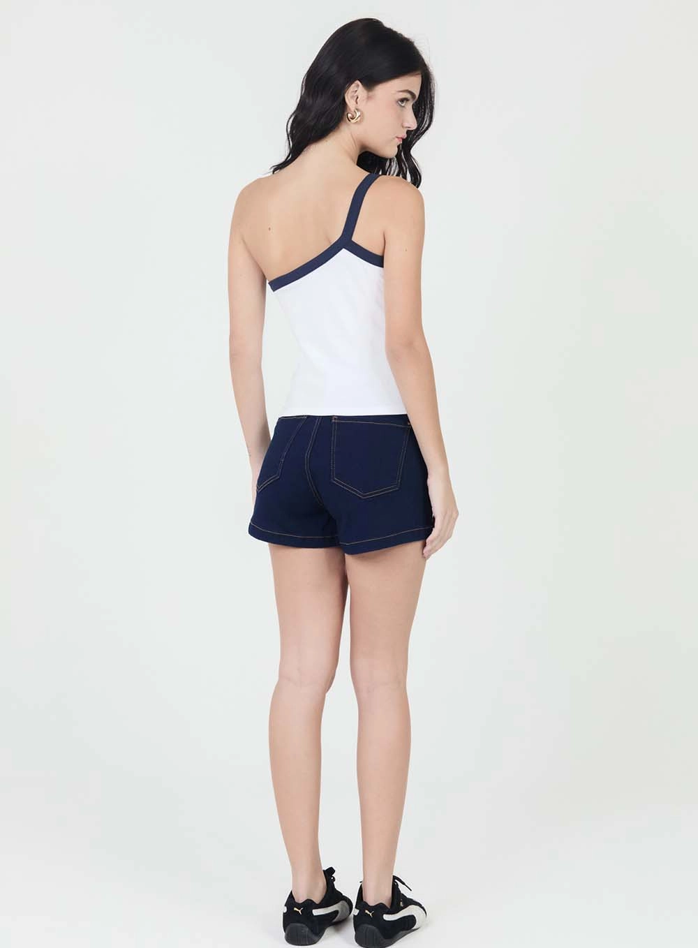 Blusa Small Canelada Com Contraste Branco 4
