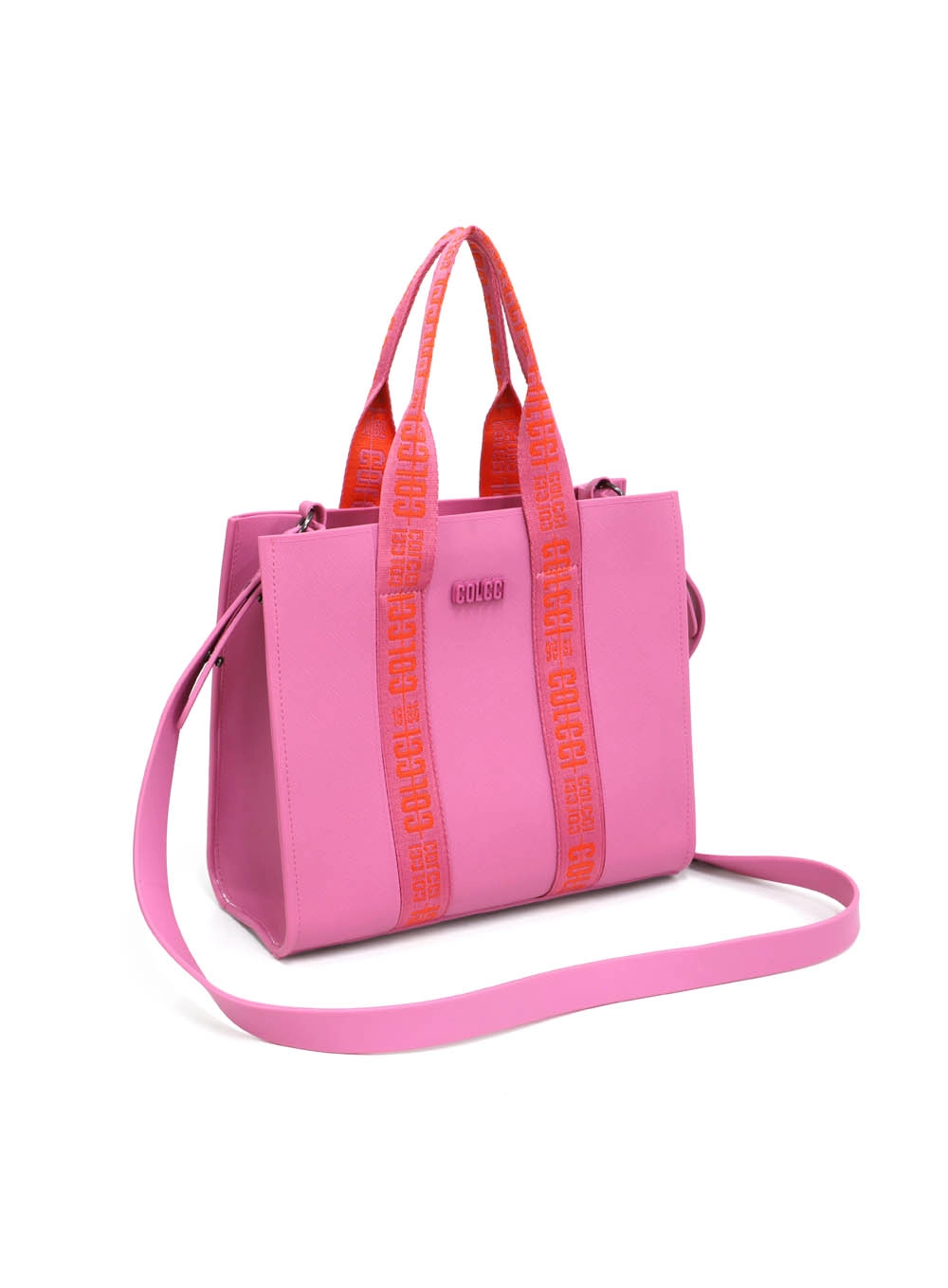 Bolsa Cairo Tote Alça Dupla Logomania Rosa