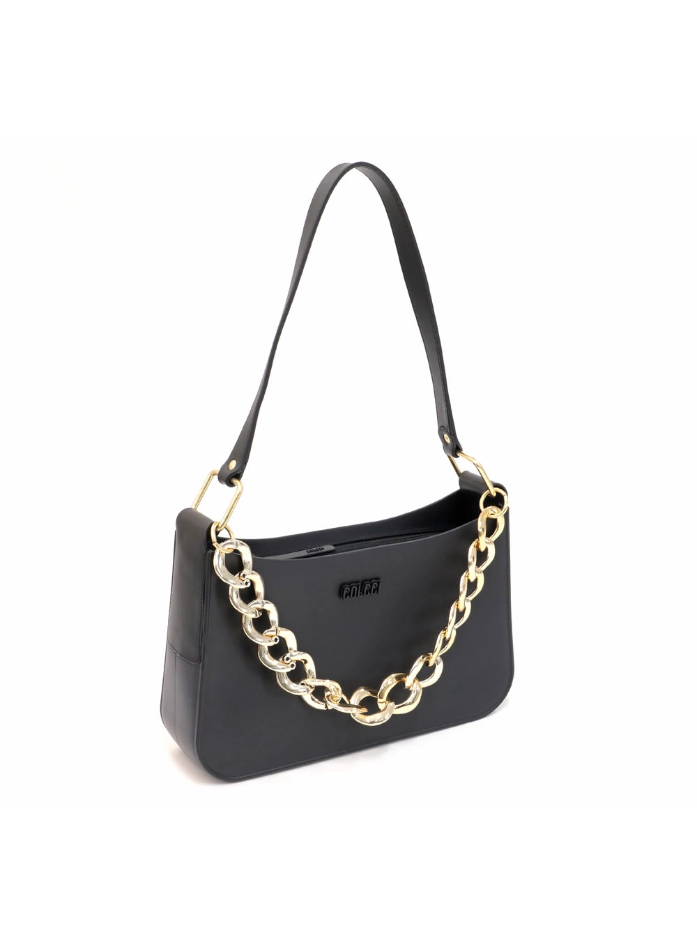 Bolsa Baguete Napoles Com Corrente Preto