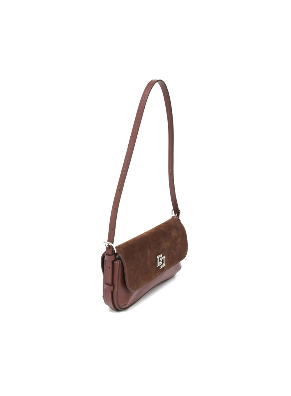 Bolsa Couro Boho Pequena Café
