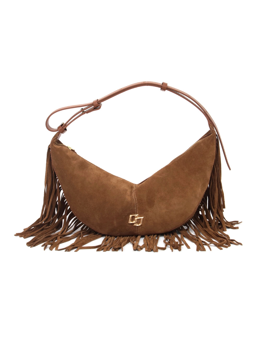 Bolsa Franjada Boho Camurça Caramelo