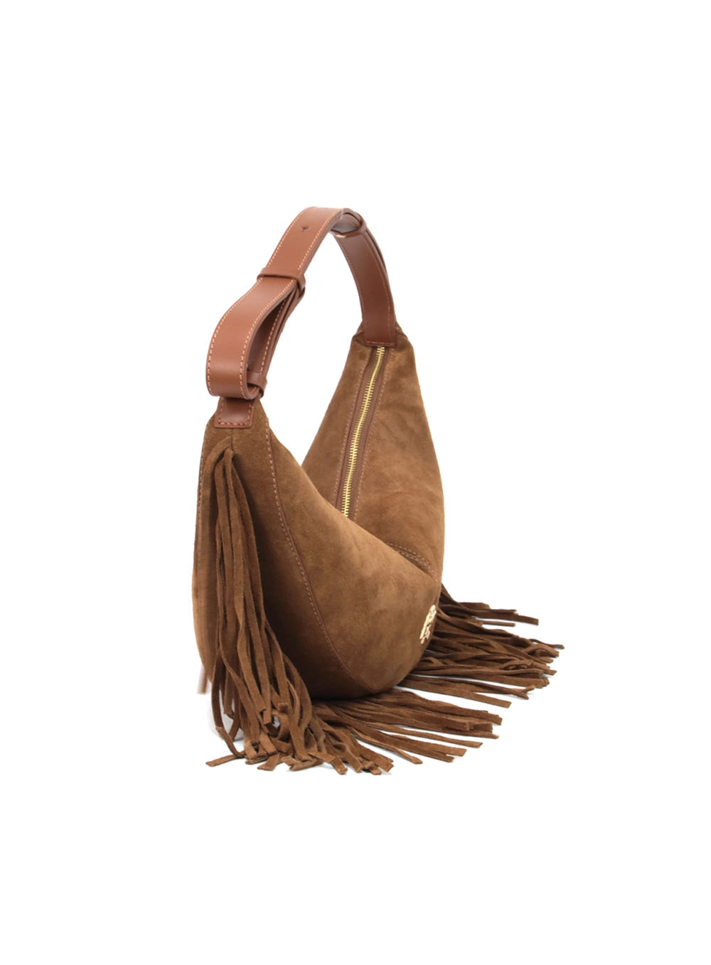 Bolsa Franjada Boho Camurça Caramelo