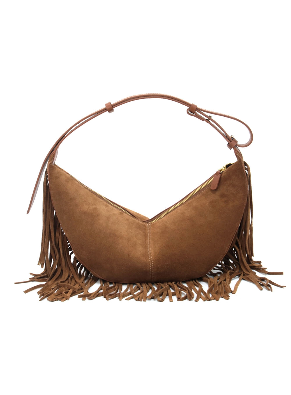 Bolsa Franjada Boho Camurça Caramelo