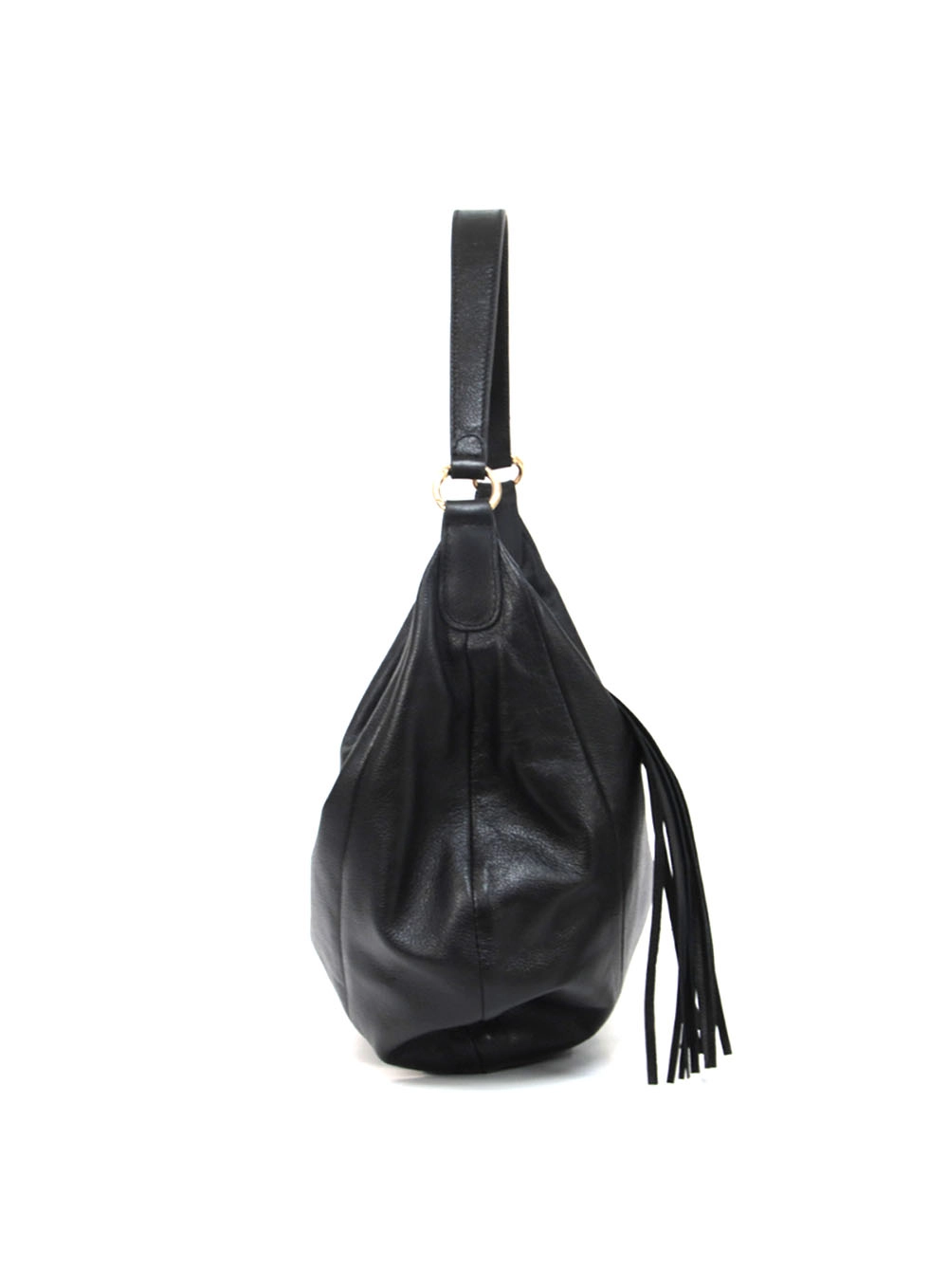 Bolsa Couro Barbi Floter Preto