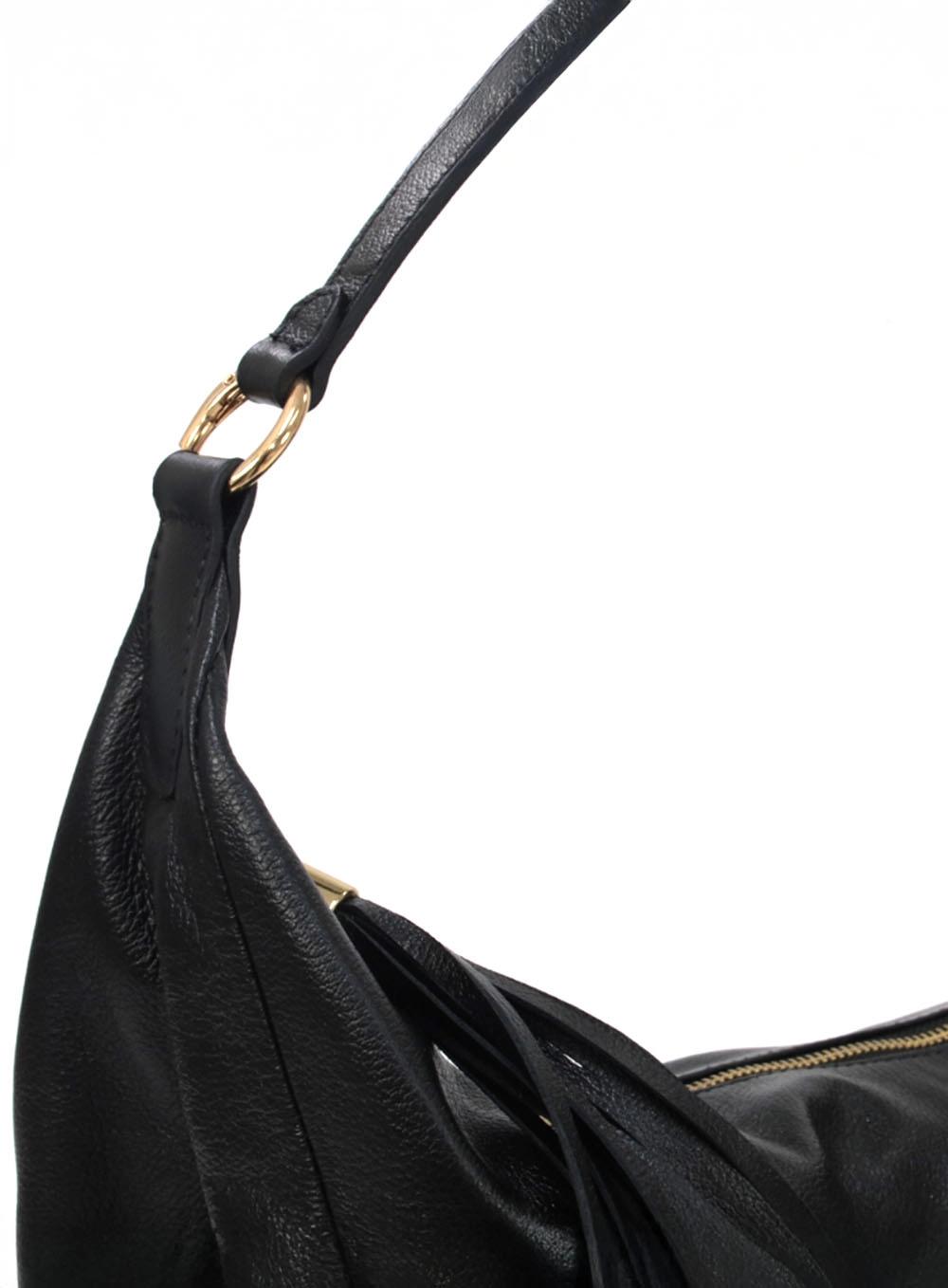 Bolsa Couro Barbi Floter Preto
