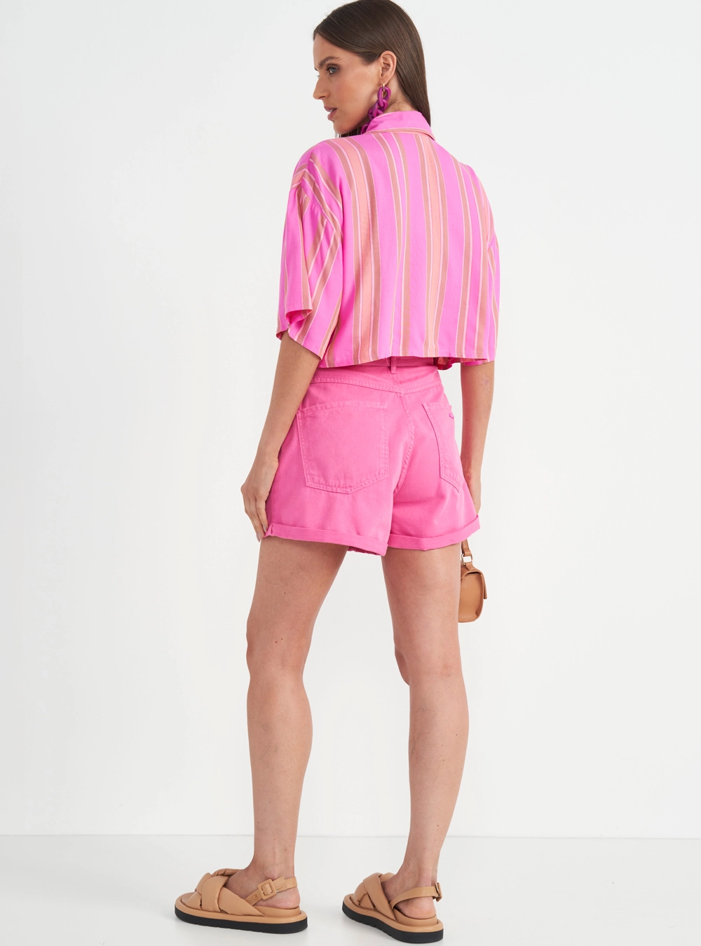 Short Sarja Rosa Cinto Joana Rosa