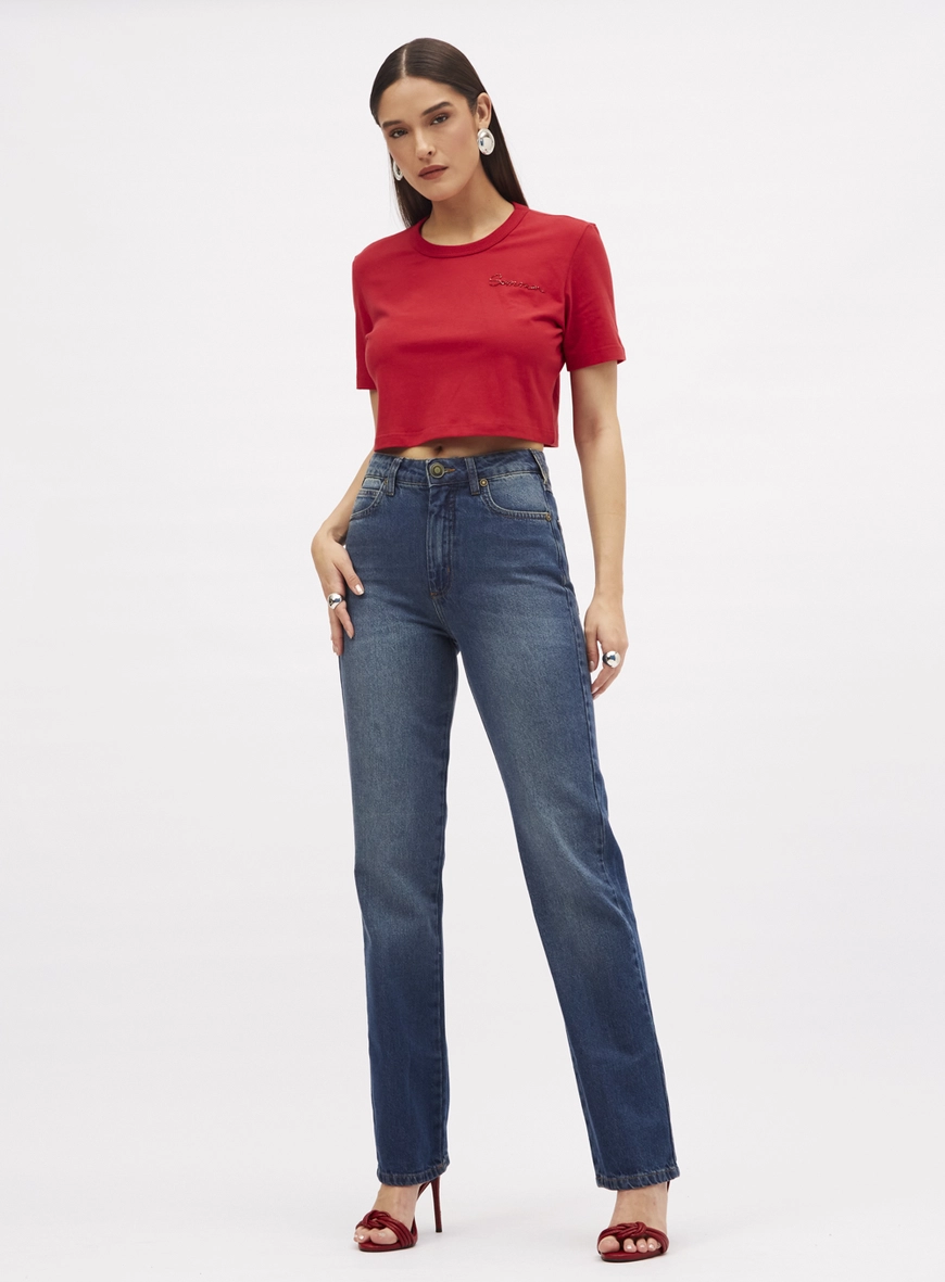 Calça Jeans Reta Índigo 1