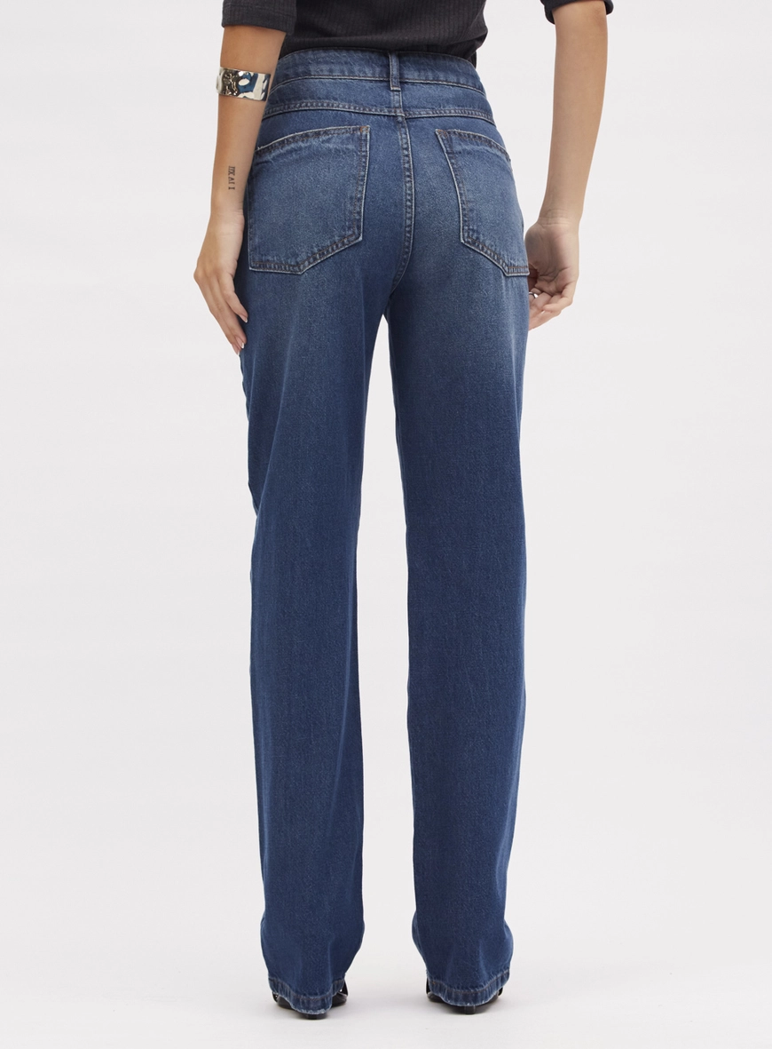 Calça Jeans Reta Slim Índigo 3