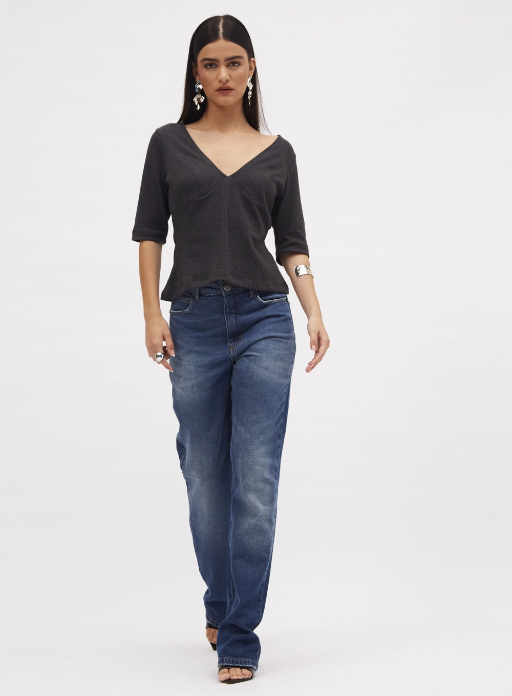 Calça Jeans Reta Slim Índigo 1