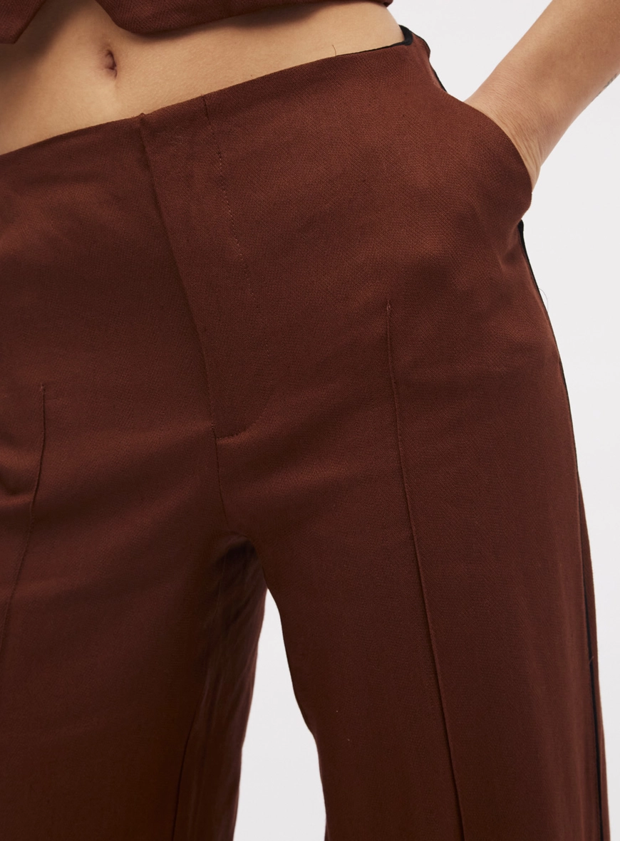 Calça Linho Marrom 4
