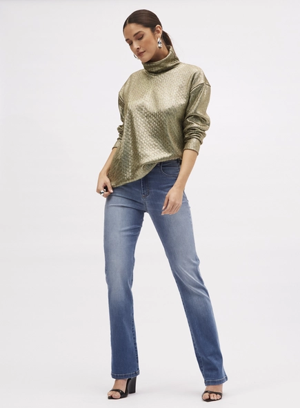 Calça Jeans Reta