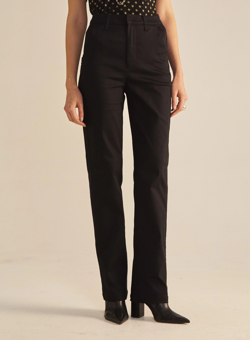 Calça Feminina Alfaiataria Reta Preto 2