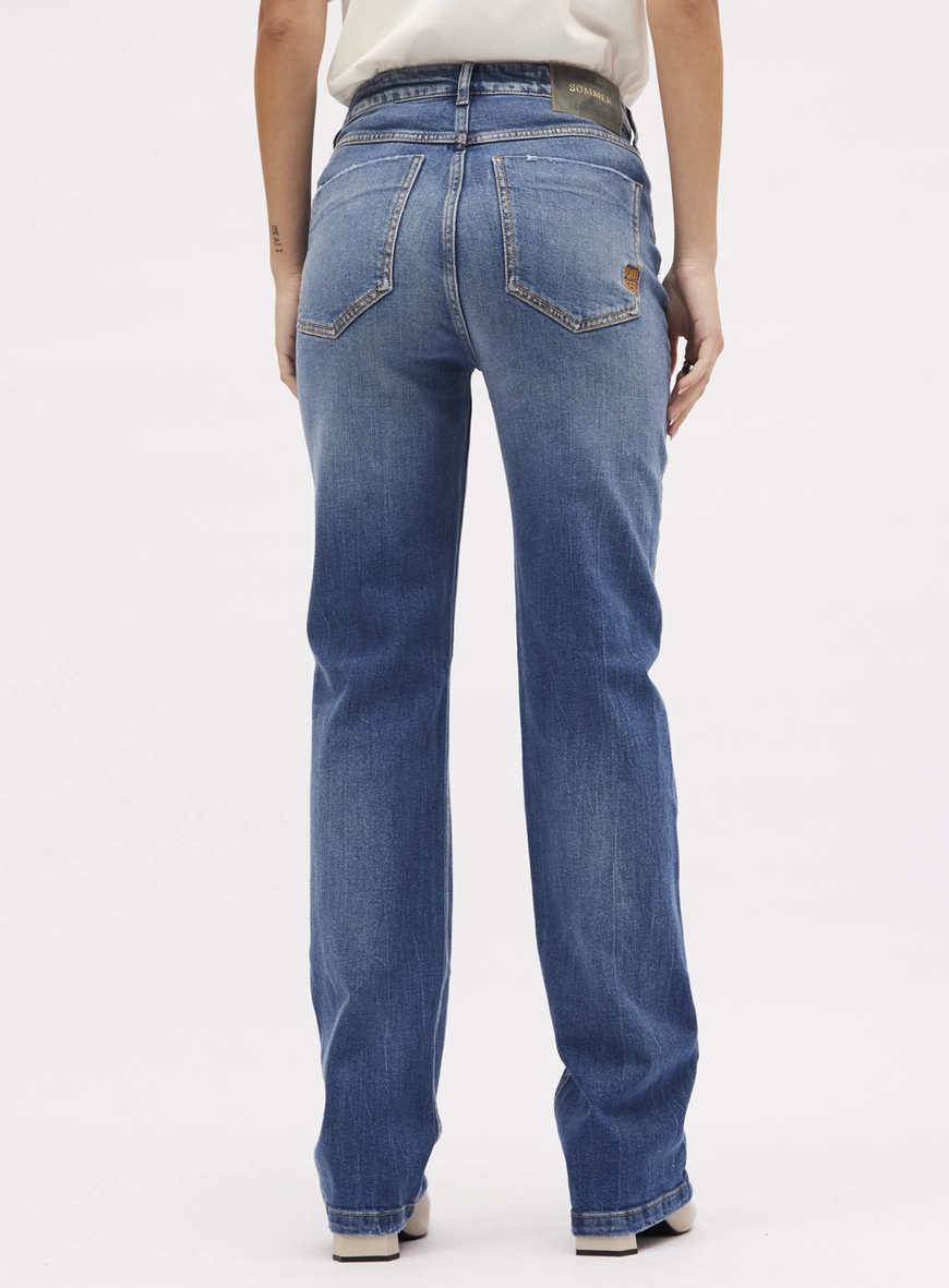 Calça Jeans Reta Slim Índigo 3