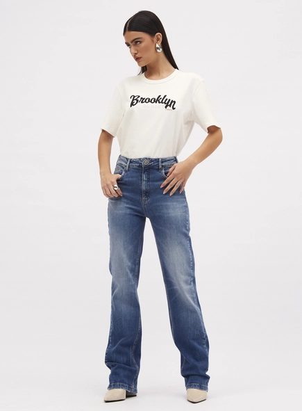 Calça Jeans Reta Slim