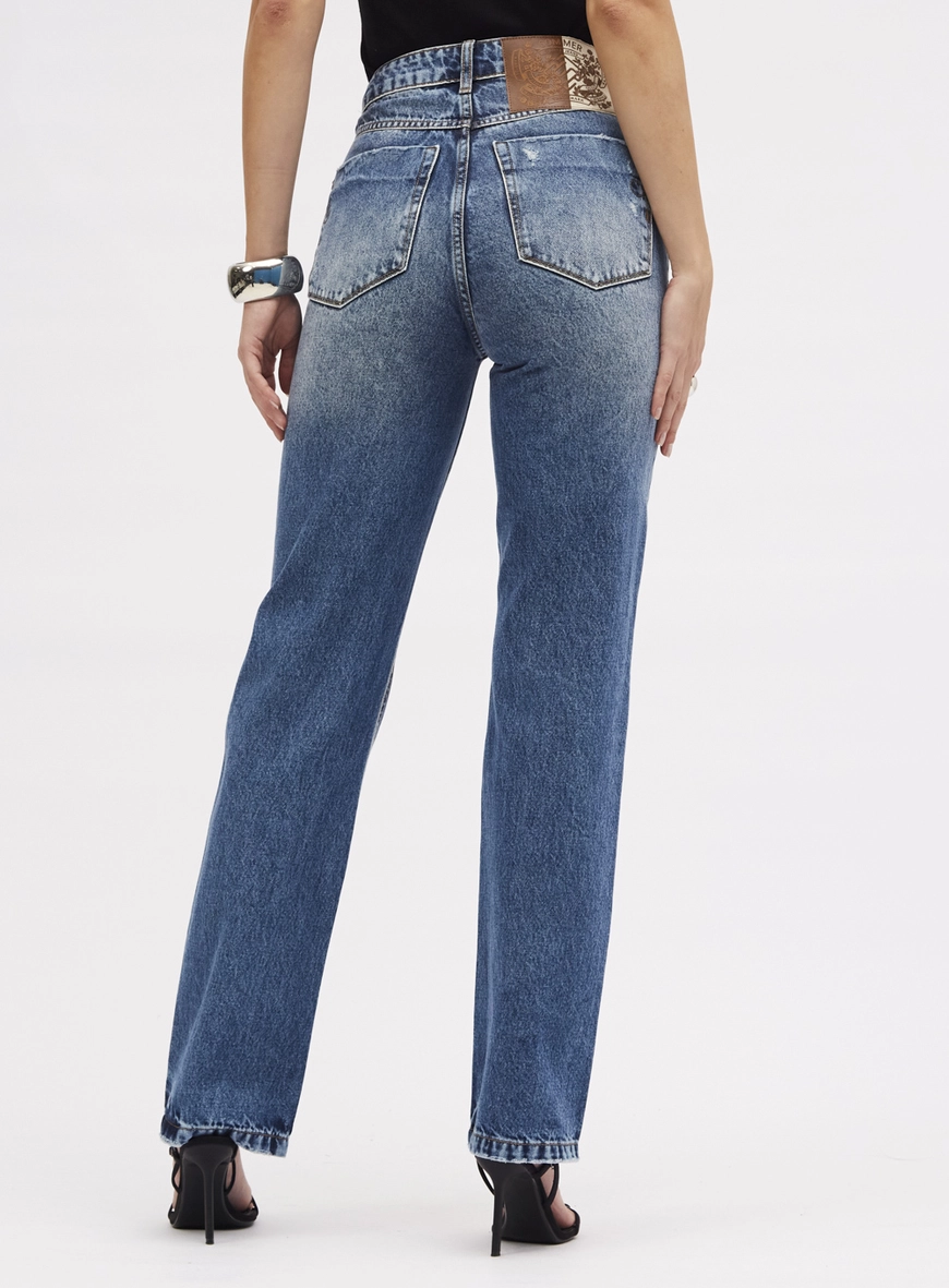 Calça Jeans Reta Slim Índigo 3