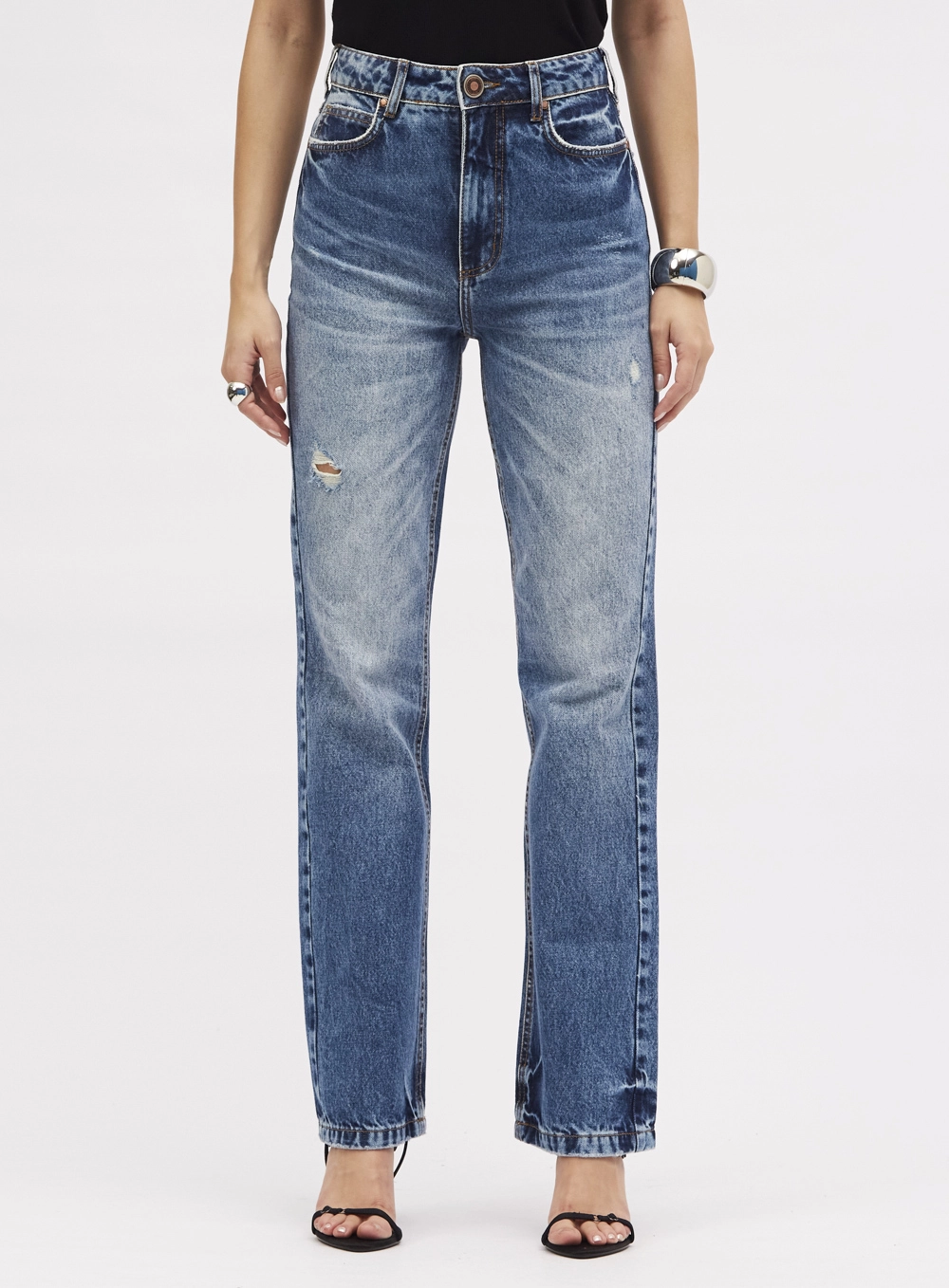 Calça Jeans Reta Slim Índigo 2