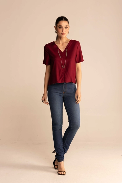 Calça Jeans Feminina Skinny Lavagem Média