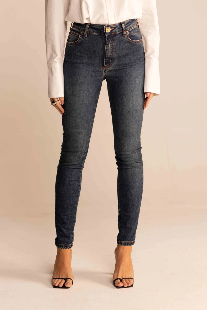 Calça Jeans Feminina Skinny Média Índigo 2
