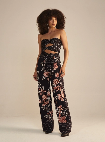 Calça Feminina Alfaiataria Reta Estampada
