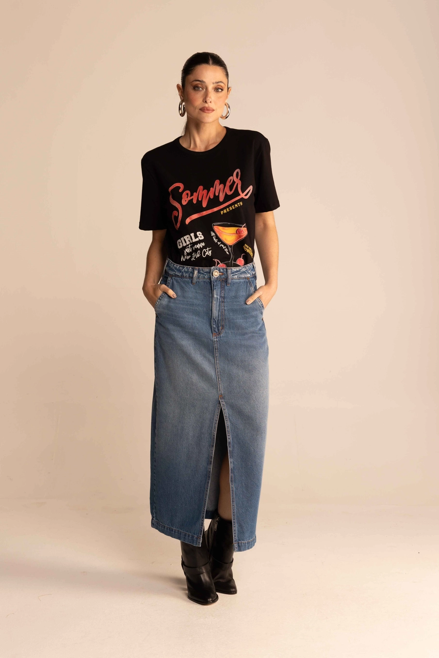Saia Jeans Índigo 1