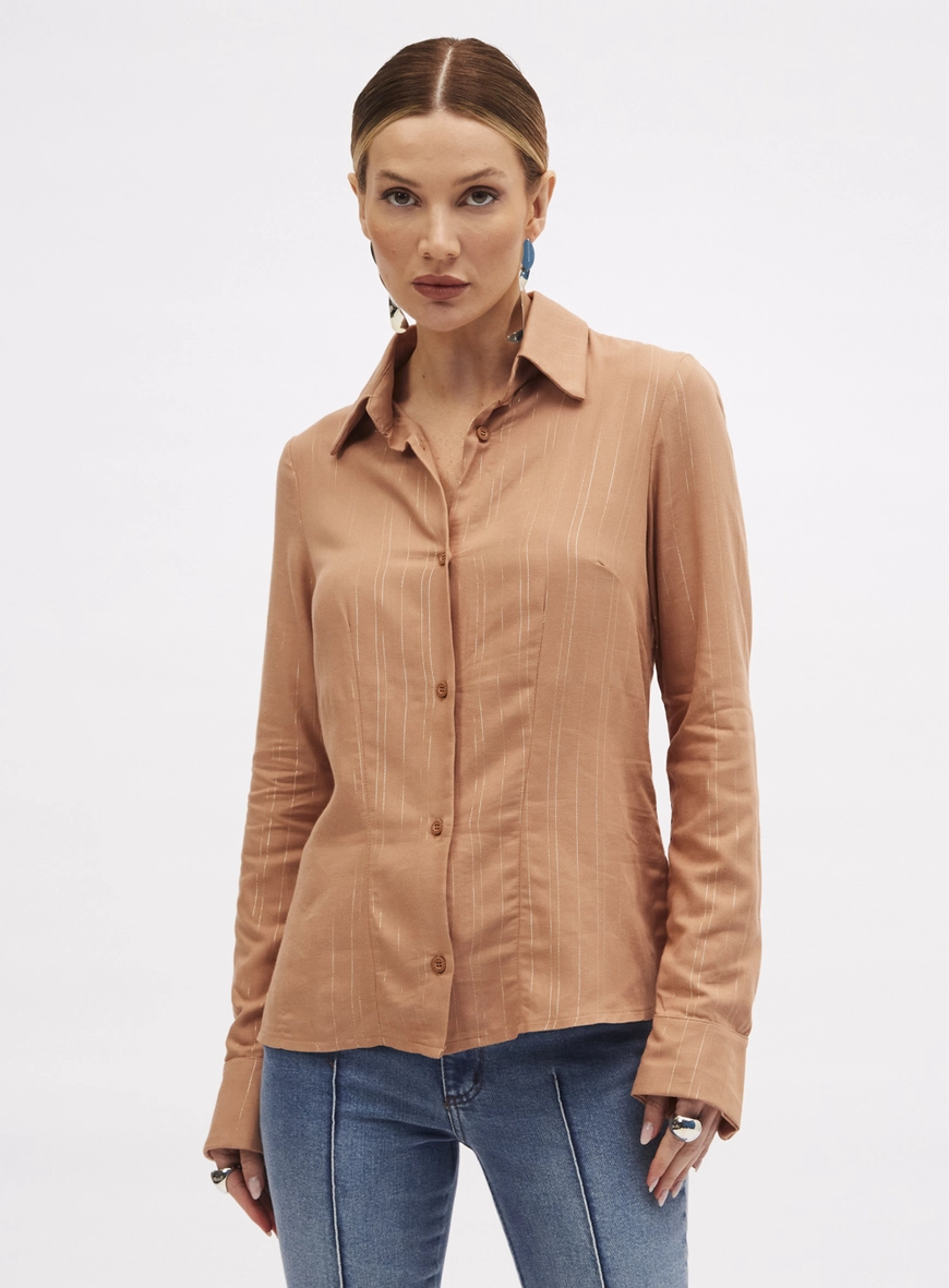 Camisa Feminina Slim Fit  Risca De Giz Estampados 2