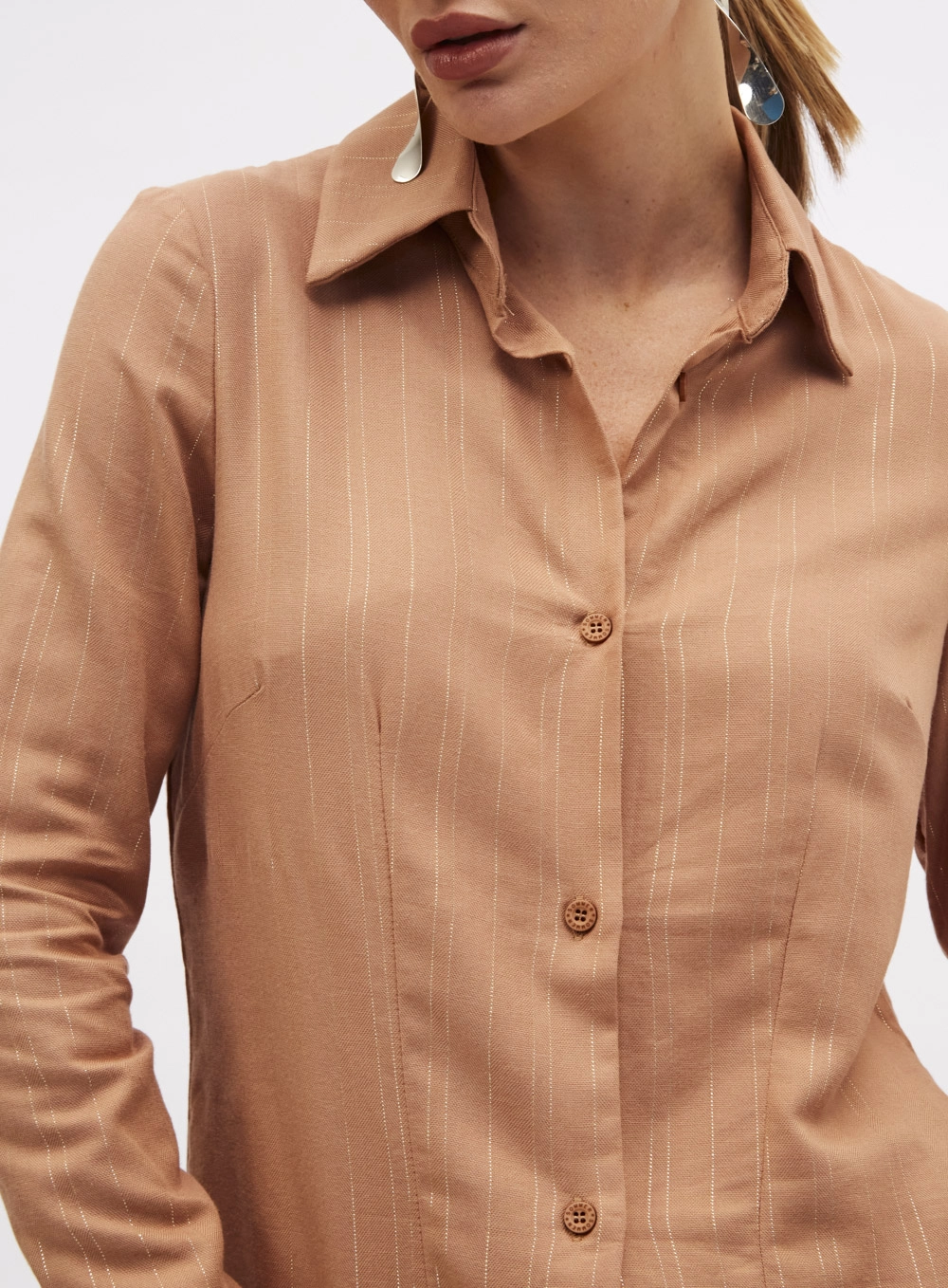 Camisa Feminina Slim Fit  Risca De Giz Estampados 4
