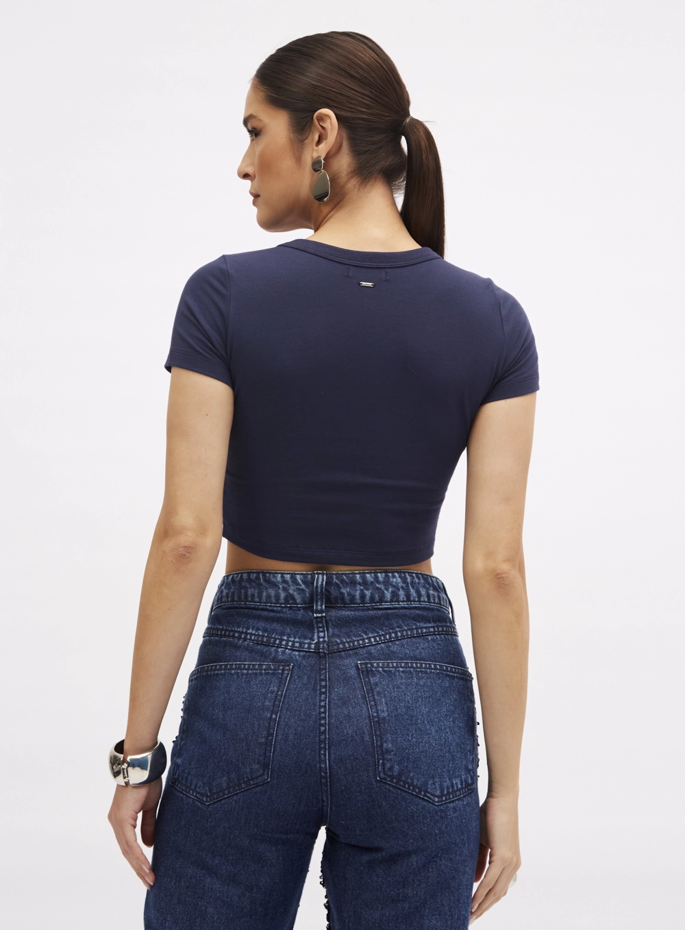 Camiseta Petit Com Aplicação Azul 3