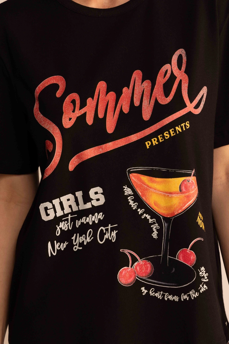 Camiseta Estampada Preto 2
