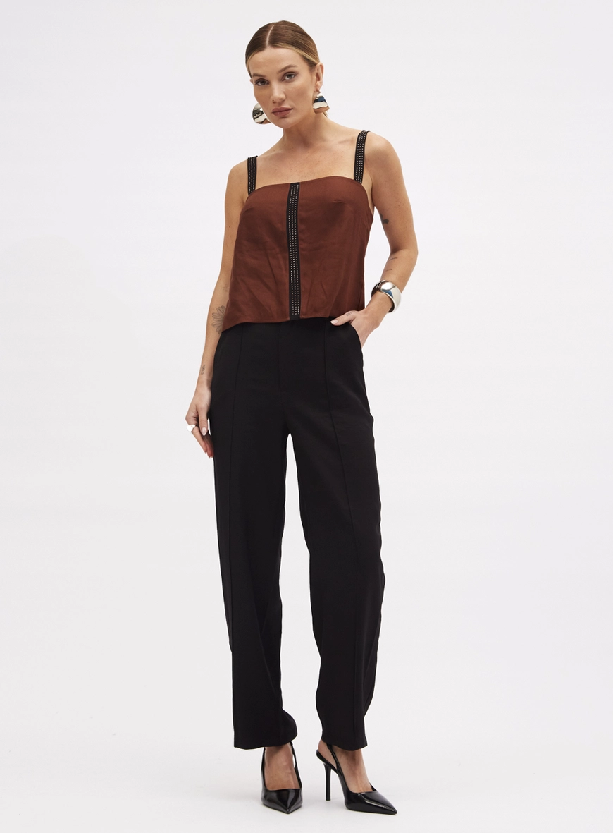 Blusa Linho Marrom 1