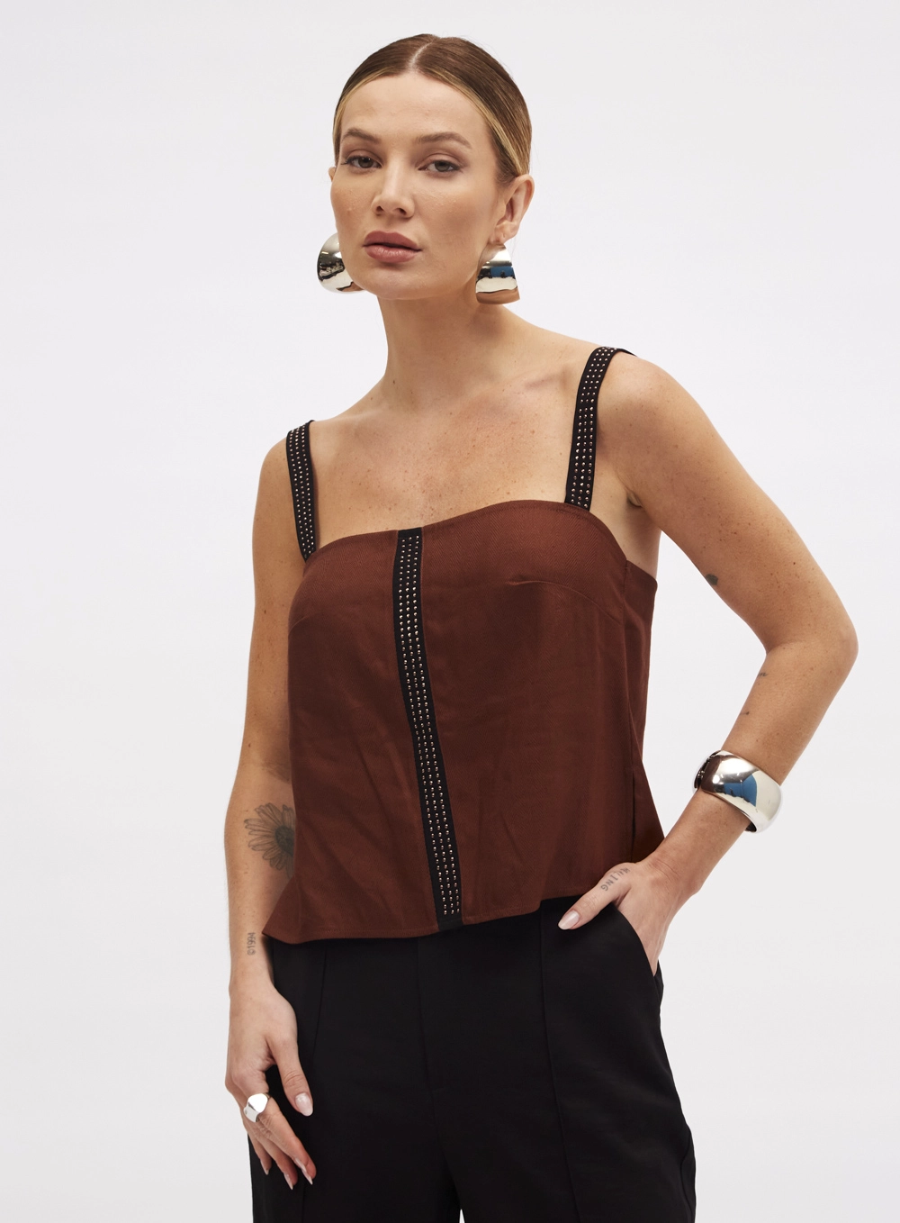 Blusa Linho Marrom 2
