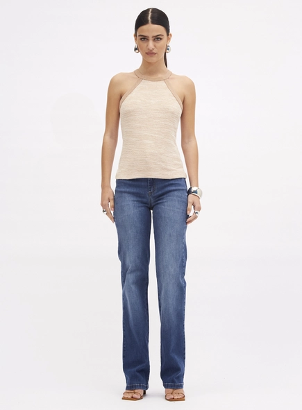 Blusa Slim Canelada Com Textura
