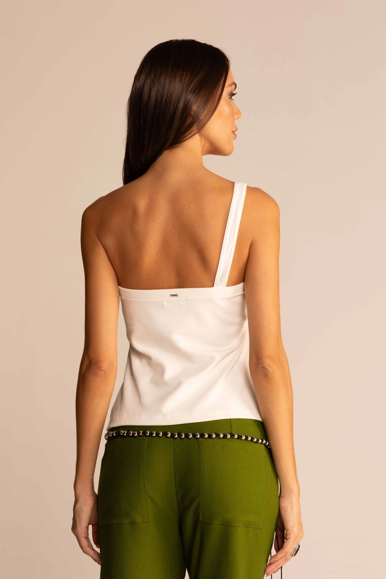 Blusa Feminina Slim Um Ombro Só Com Fivela Off Shell 3