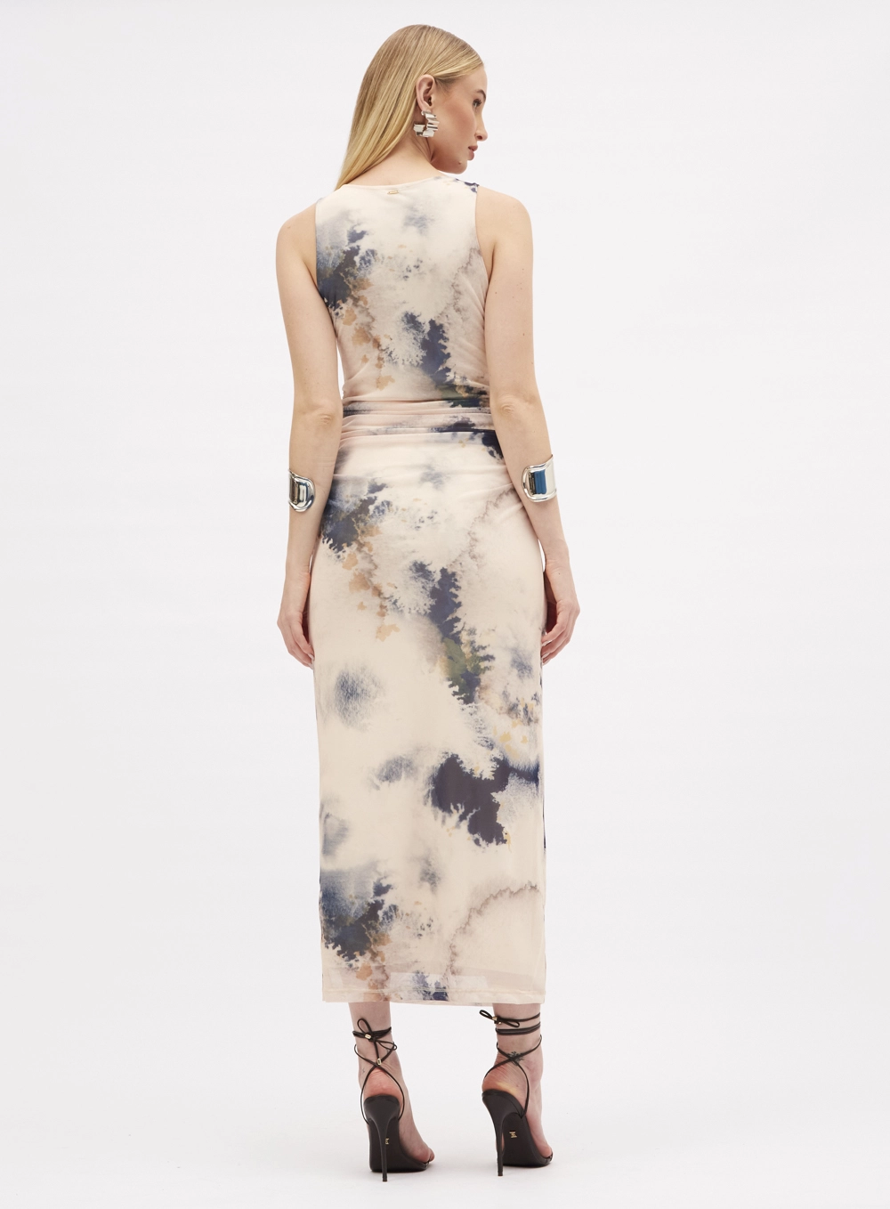 Vestido Tule Estampado Estampados 3