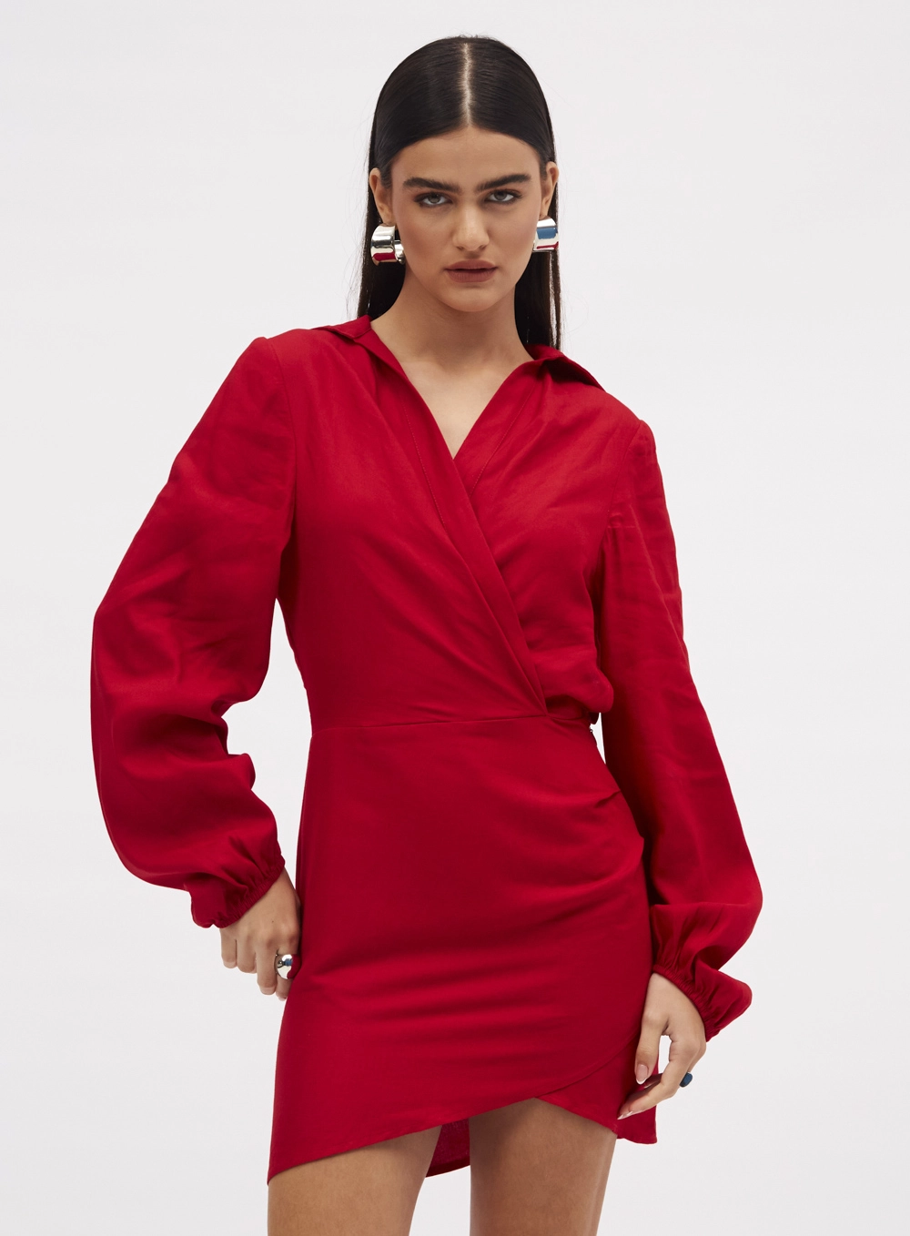 Vestido Linho Vermelho 2