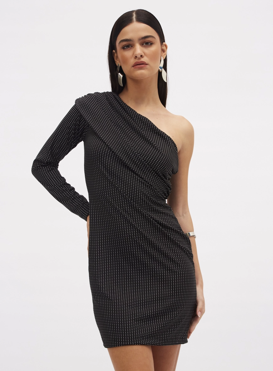 Vestido Com Aplicação Preto 2