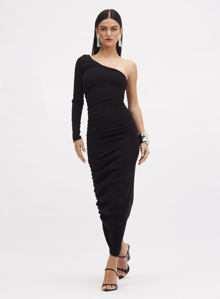 Vestido Canelado Preto 1