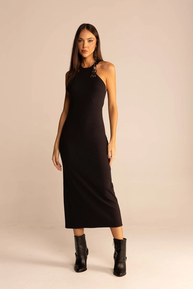 Vestido Midi Canelado