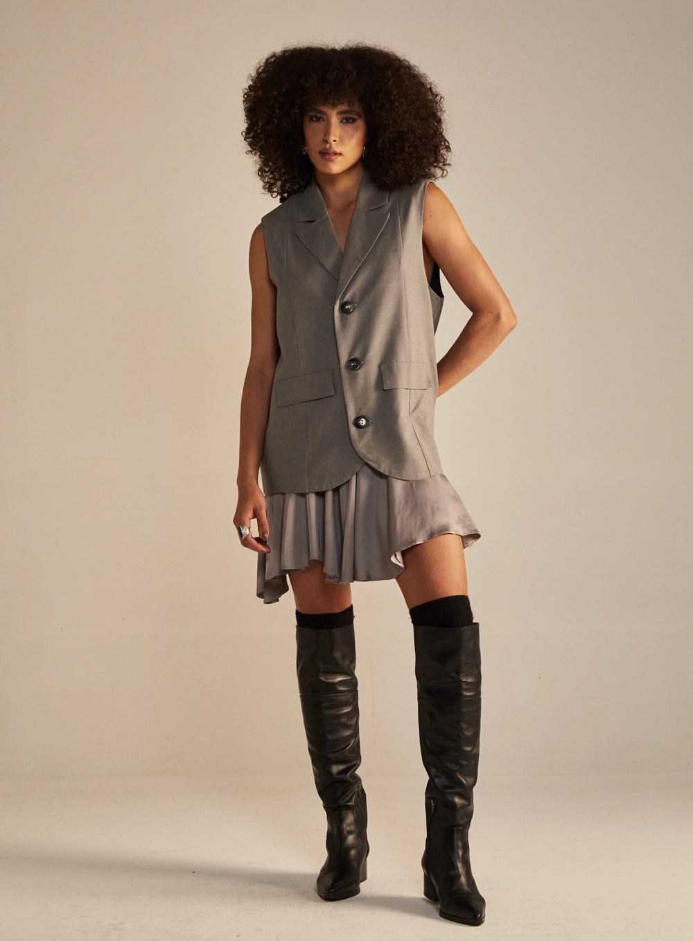 Vestido Sommer Cinza 1