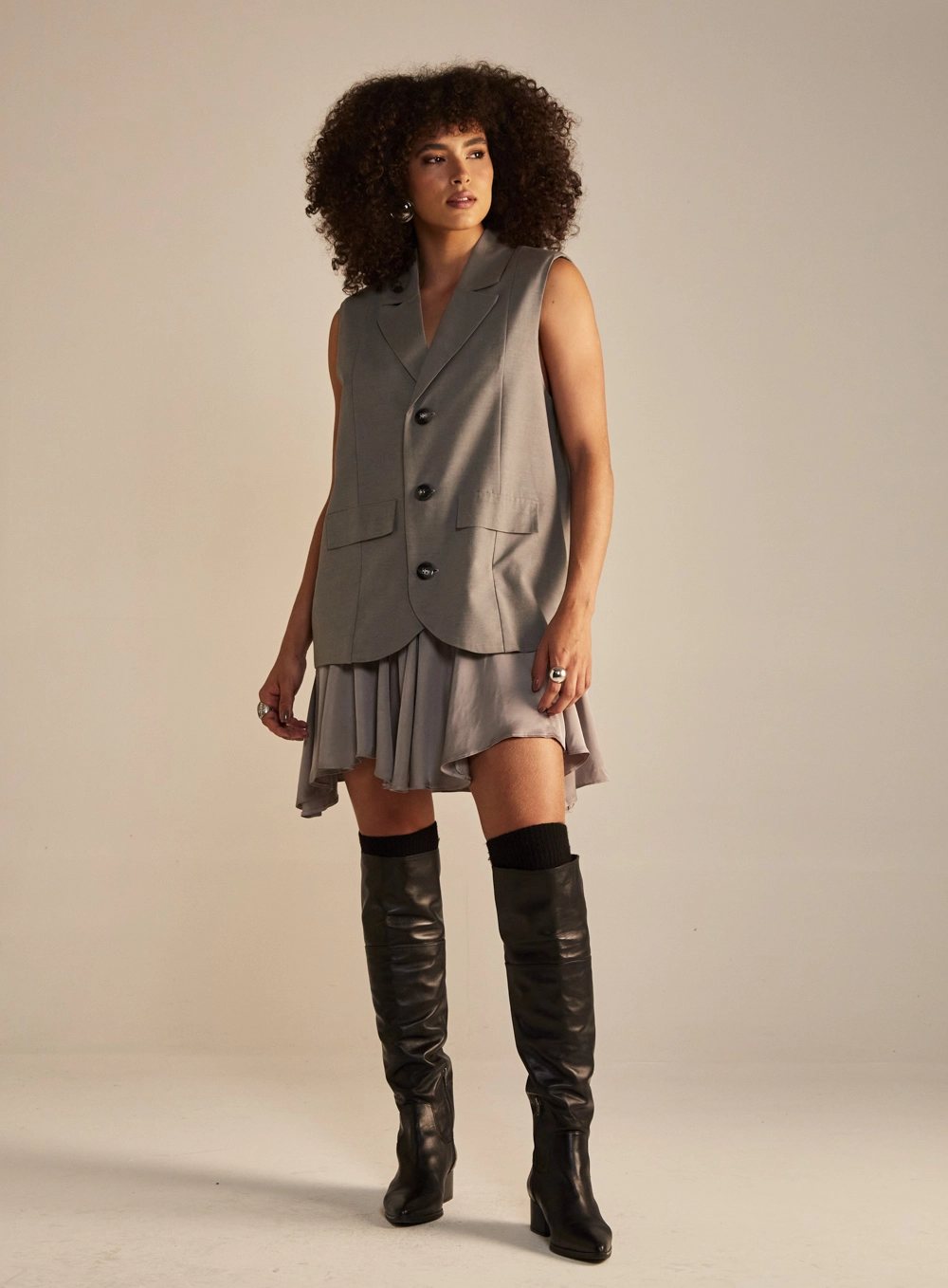 Vestido Sommer Cinza 4