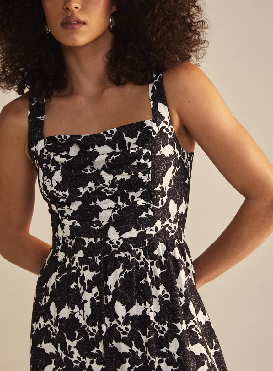 Vestido Midi Com Estampa Floral Estamapados 2