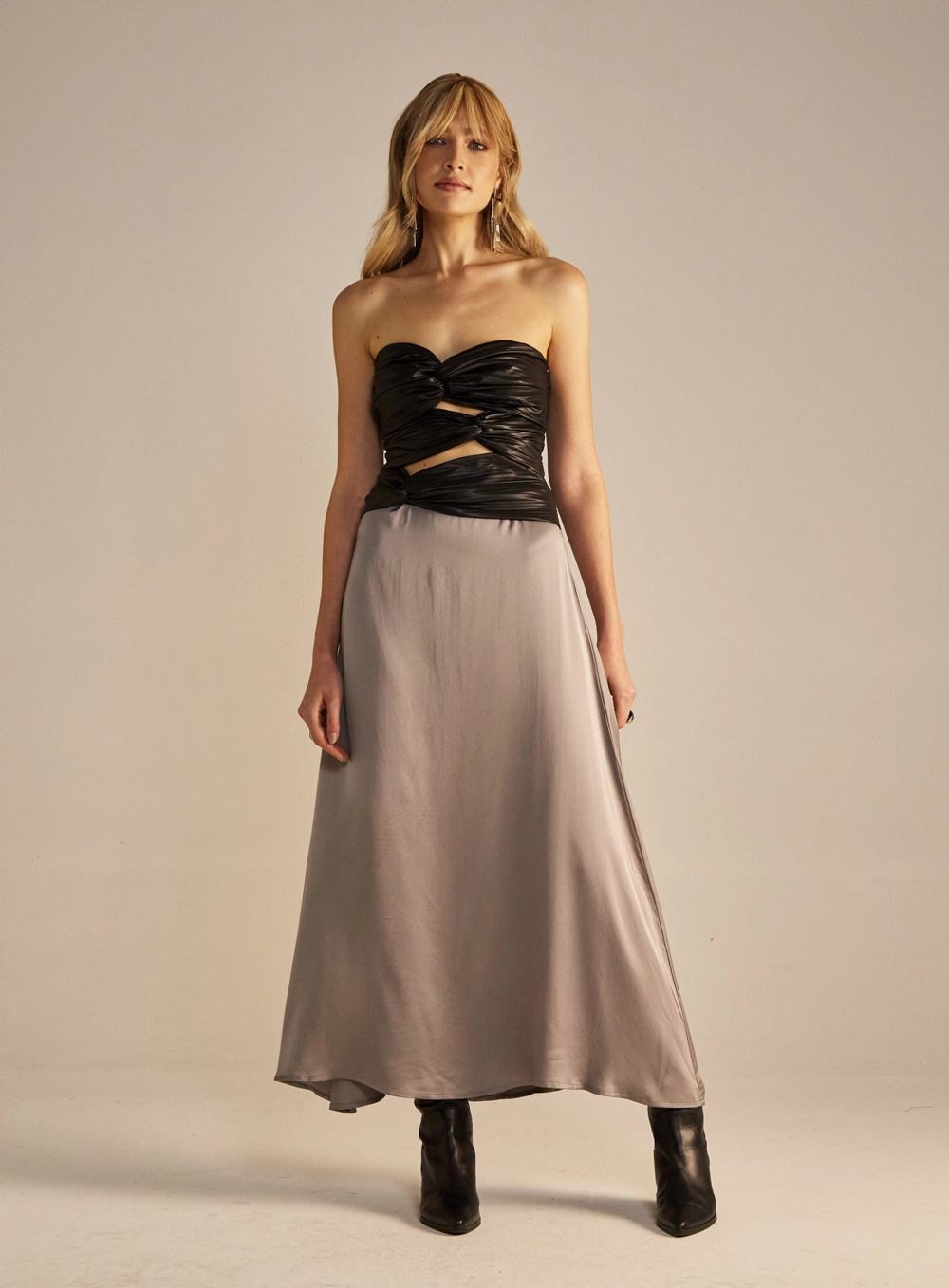 Vestido Plissado Preto 1
