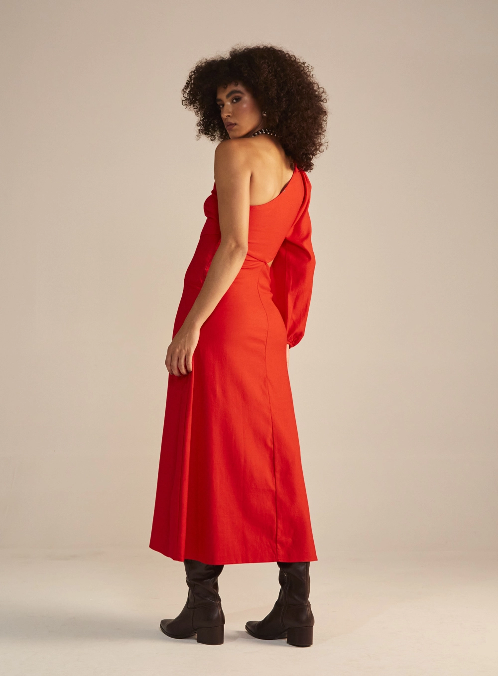 Vestido Linho Vermelho 3