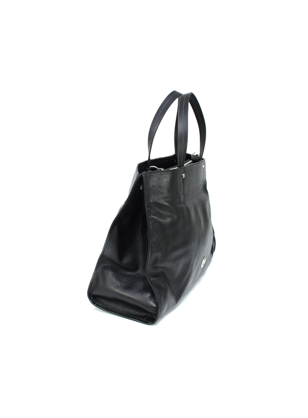 Bolsa Couro Boho Ampla Preto