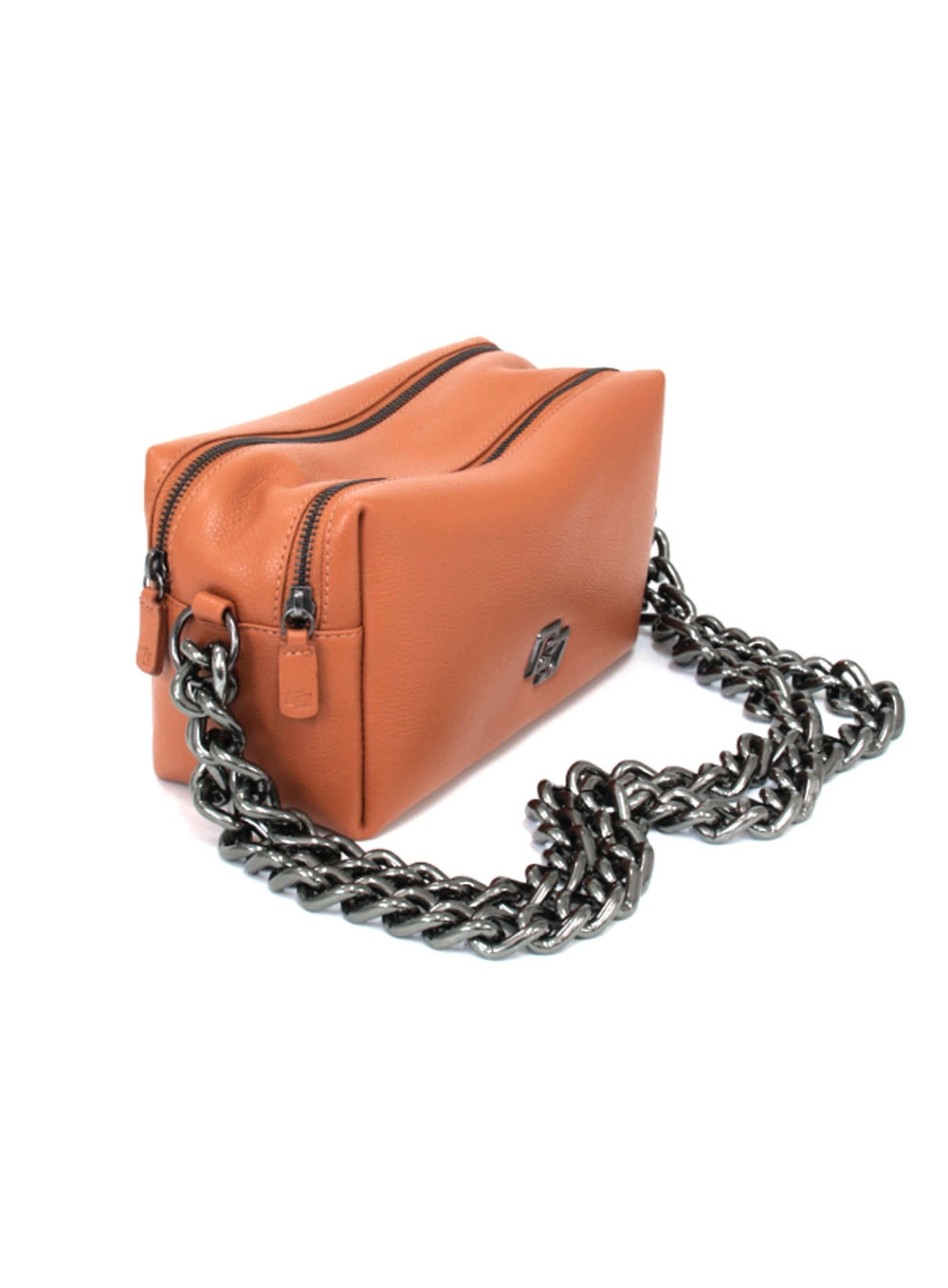 Bolsa Couro Alça Corrente Floter Caramelo