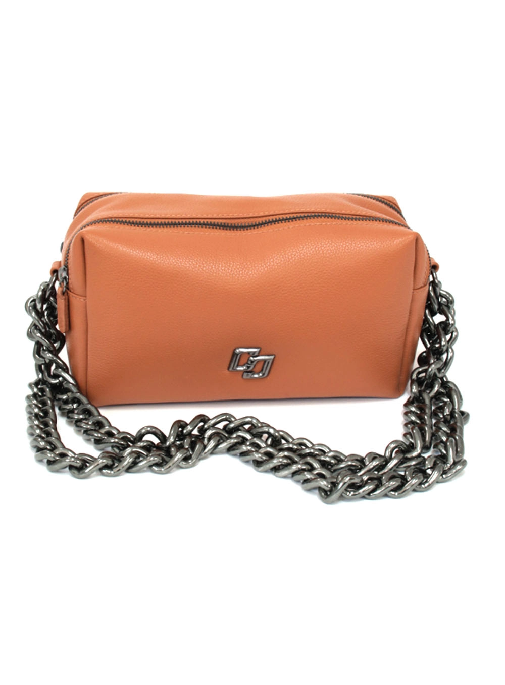 Bolsa Couro Alça Corrente Floter Caramelo